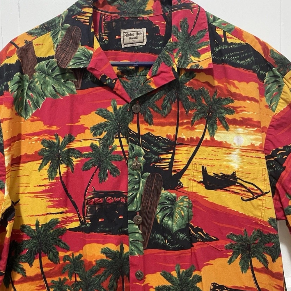 Aloha HutHawaiian Button Down Shirt Size XL